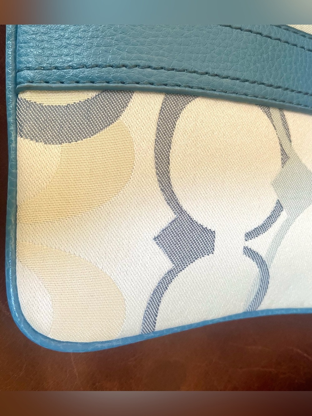 Coach Signature Monogram Logo Print Design Canvas Leather Trimmed Crossbody Bag - Picture 6 of 12
